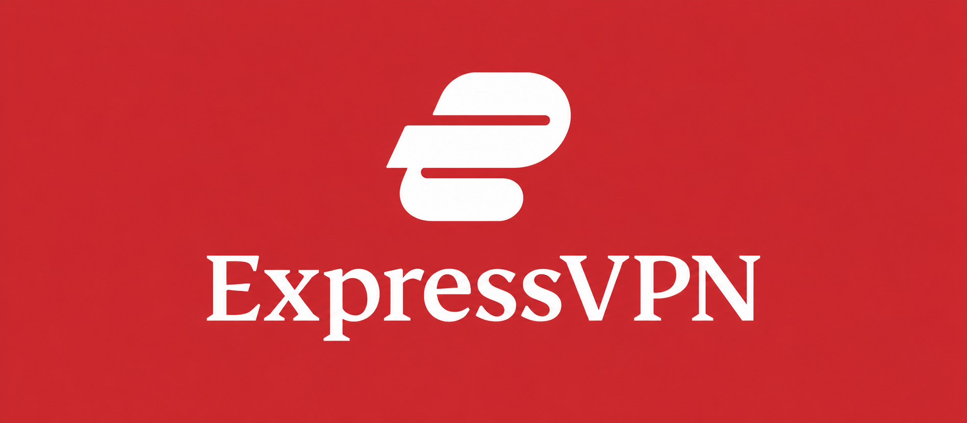 ExpressVPN logo on a red background