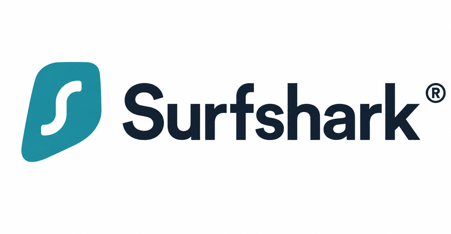 Surfshark VPN logo on a dark background